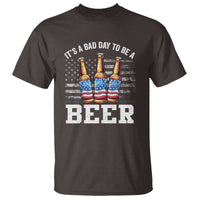 Funny American Drinking T Shirt It's A Bad Day To Be A Beer 4th Of July - Wonder Print Shop