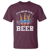 Funny American Drinking T Shirt It's A Bad Day To Be A Beer 4th Of July - Wonder Print Shop