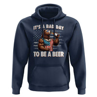 Funny American Drinking Hoodie It's A Bad Day To Be A Beer Bear 4th Of July - Wonder Print Shop