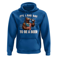 Funny American Drinking Hoodie It's A Bad Day To Be A Beer Bear 4th Of July - Wonder Print Shop