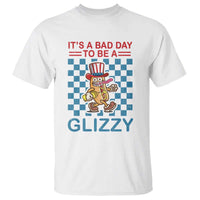 Funny 4th Of July T Shirt Its A Bad Day To Be A Glizzy Hot Dog - Wonder Print Shop