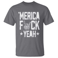 Funny 4th Of July T Shirt Merica Fuck Yeah Rock Hand - Wonder Print Shop