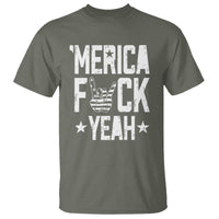 Funny 4th Of July T Shirt Merica Fuck Yeah Rock Hand - Wonder Print Shop