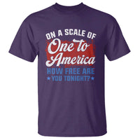 Funny 4th Of July T Shirt On A Scale Of One To America How Free Are You Tonight - Wonder Print Shop