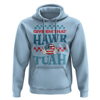 Give 'Em That Hawk Tuah Groovy Hoodie - Wonder Print Shop