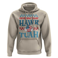 Give 'Em That Hawk Tuah Groovy Hoodie - Wonder Print Shop