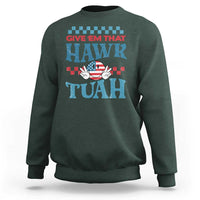 Give 'Em That Hawk Tuah Groovy Sweatshirt - Wonder Print Shop
