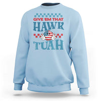 Give 'Em That Hawk Tuah Groovy Sweatshirt - Wonder Print Shop