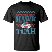 Give 'Em That Hawk Tuah Groovy T Shirt - Wonder Print Shop
