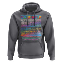 Vote As If Your Skin Is Not White Human's Rights LGBT Support Hoodie - Wonder Print Shop