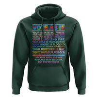 Vote As If Your Skin Is Not White Human's Rights LGBT Support Hoodie - Wonder Print Shop