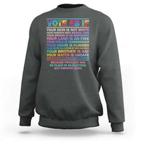 Vote As If Your Skin Is Not White Human's Rights LGBT Support Sweatshirt - Wonder Print Shop