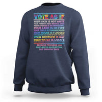 Vote As If Your Skin Is Not White Human's Rights LGBT Support Sweatshirt - Wonder Print Shop