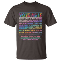 Vote As If Your Skin Is Not White Human's Rights LGBT Support T Shirt - Wonder Print Shop