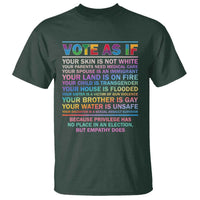 Vote As If Your Skin Is Not White Human's Rights LGBT Support T Shirt - Wonder Print Shop