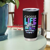 Suicide Prevention Tumbler Cup Choose Life Sunflower American