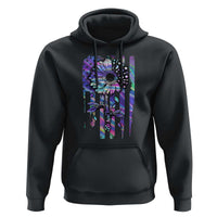 Suicide Prevention Hoodie Be Here Tomorrow Semicolon Sunflower American Flag - Wonder Print Shop