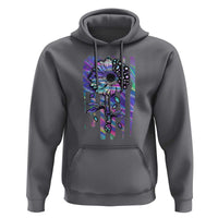 Suicide Prevention Hoodie Be Here Tomorrow Semicolon Sunflower American Flag - Wonder Print Shop