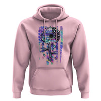 Suicide Prevention Hoodie Be Here Tomorrow Semicolon Sunflower American Flag - Wonder Print Shop