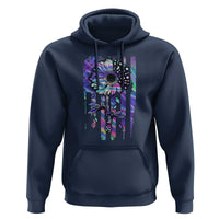 Suicide Prevention Hoodie Be Here Tomorrow Semicolon Sunflower American Flag - Wonder Print Shop