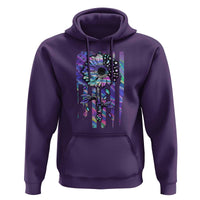 Suicide Prevention Hoodie Be Here Tomorrow Semicolon Sunflower American Flag - Wonder Print Shop