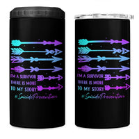 Suicide Prevention 4 in 1 Can Cooler Tumbler I Am A Survivor There Is More To My Story
