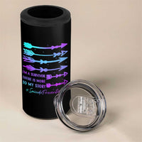 Suicide Prevention 4 in 1 Can Cooler Tumbler I Am A Survivor There Is More To My Story