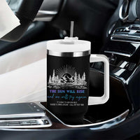 Suicide Prevention Tumbler With Handle The Sun Will Rise And We Will Try Again Call Or Text 988