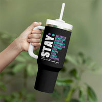 Suicide Prevention Semicolon Stay Tumbler With Handle This World Needs You