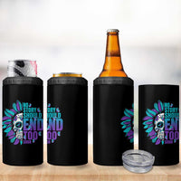 Suicide Prevention 4 in 1 Can Cooler Tumbler No Story Should End Too Soon Skul Sunflower