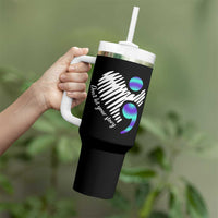 Suicide Prevention Tumbler With Handle Don't Let Your Story End