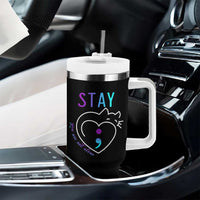Suicide Prevention Cat Lover Tumbler With Handle You Are Not Alone Cute Cats Stay Semicolon