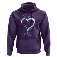 Suicide Prevention Dog Lover Hoodie Stay You Are Not Alone Semicolon - Wonder Print Shop