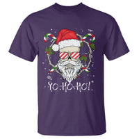 Christmas T Shirt Skull Santa Beard Sunglass Candy Cane - Wonder Print Shop