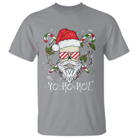 Christmas T Shirt Skull Santa Beard Sunglass Candy Cane - Wonder Print Shop