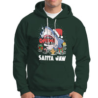 Santa Jaws Shark Christmas At The Beach Hoodie - Wonder Print Shop