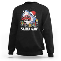 Santa Jaws Shark Christmas At The Beach Sweatshirt - Wonder Print Shop