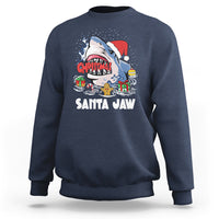 Santa Jaws Shark Christmas At The Beach Sweatshirt - Wonder Print Shop