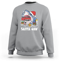 Santa Jaws Shark Christmas At The Beach Sweatshirt - Wonder Print Shop