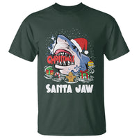 Santa Jaws Shark Christmas At The Beach T Shirt - Wonder Print Shop