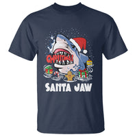 Santa Jaws Shark Christmas At The Beach T Shirt - Wonder Print Shop