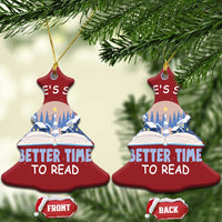 Xmas Book Lover Christmas Ornament There's Snow Better Time To Read - Wonder Print Shop