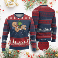 Funny Xmas Ugly Christmas Sweater Scary Zombie Gingerbread Krampus Broken Cookie - Wonder Print Shop
