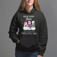 Christmas Hoodie Snow Many Books Snow Little Time Winter Bookworm - Wonder Print Shop