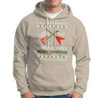 Rock And Roll Merry Christmas Electric Guitar Hoodie - Wonder Print Shop