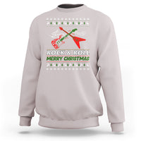 Rock And Roll Merry Christmas Electric Guitar Sweatshirt - Wonder Print Shop