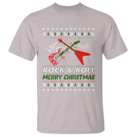 Rock And Roll Merry Christmas Electric Guitar T Shirt - Wonder Print Shop
