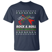 Rock And Roll Merry Christmas Electric Guitar T Shirt - Wonder Print Shop