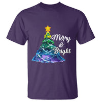 Merry And Bright Colorful Christmas Tree Xmas Holiday T Shirt - Wonder Print Shop