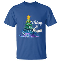 Merry And Bright Colorful Christmas Tree Xmas Holiday T Shirt - Wonder Print Shop